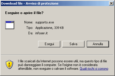 Windows XP - finestra per il salvataggio dei file
